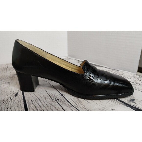 NART Excellence Made in Japan Pumps Low Chunky Heel  Size 6.5 Narrow (23.5 EEE) - Picture 5 of 10